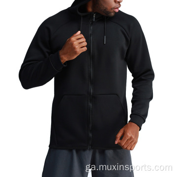 Hoodies fir sleeve fada zip fada cochaill ócáideach